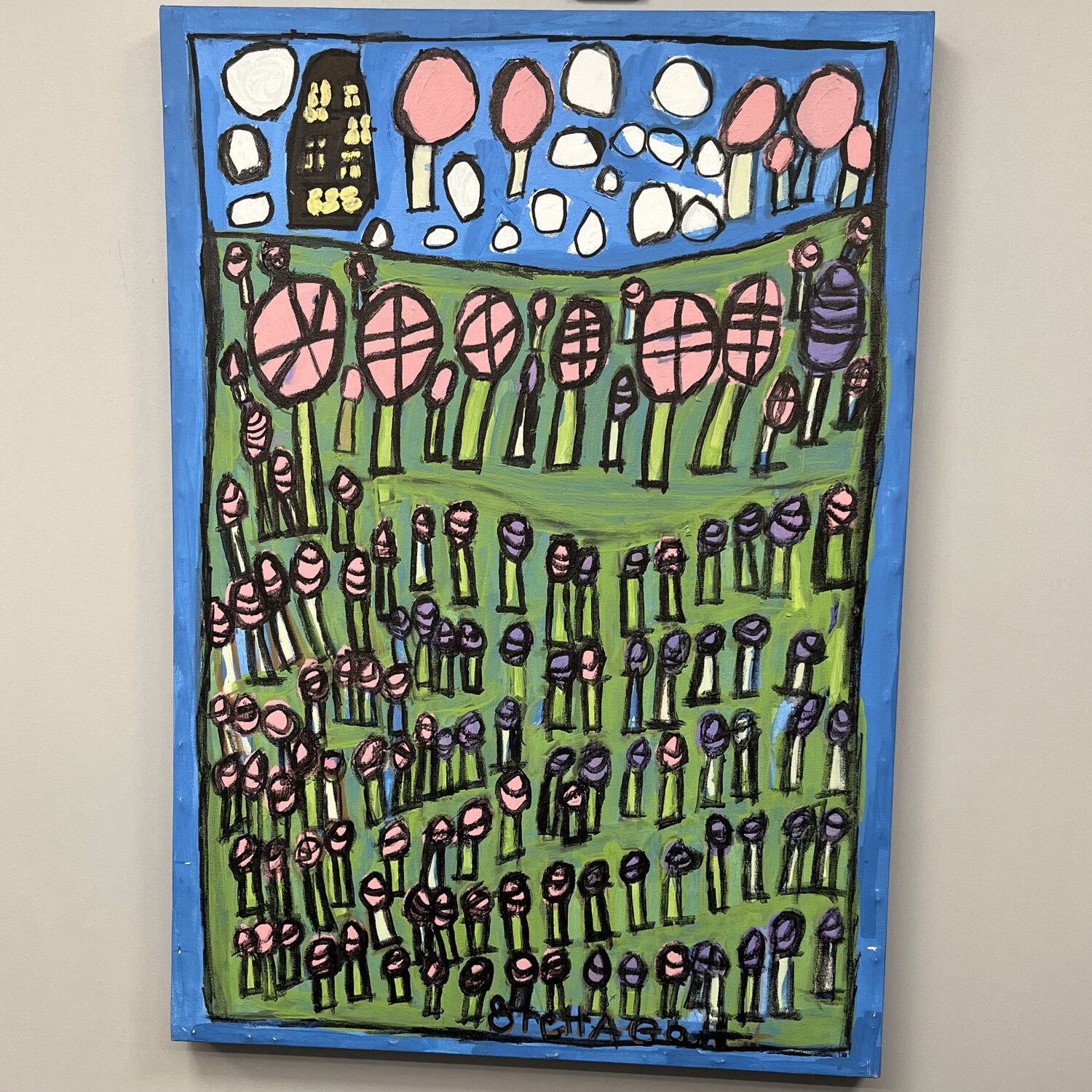 Brett Garrett, Field of Flowers, Acrylic on Canvas