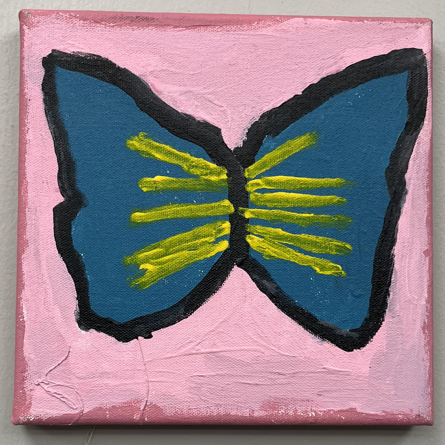 Meredith Bokeno, Pink Sky Butterfly, Acrylic on Canvas