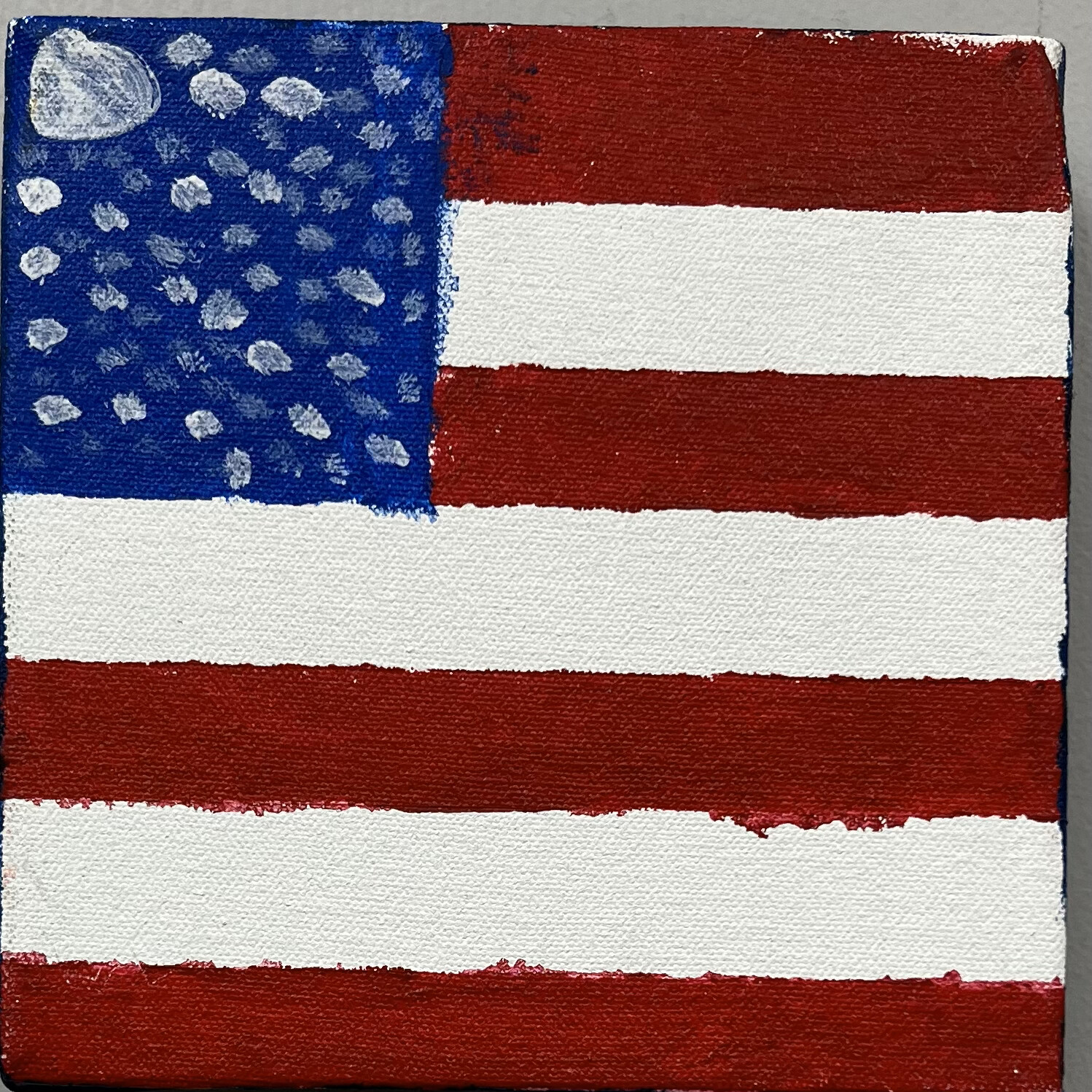 Evan Pohlman, American Flag, Acrylic on Canvas