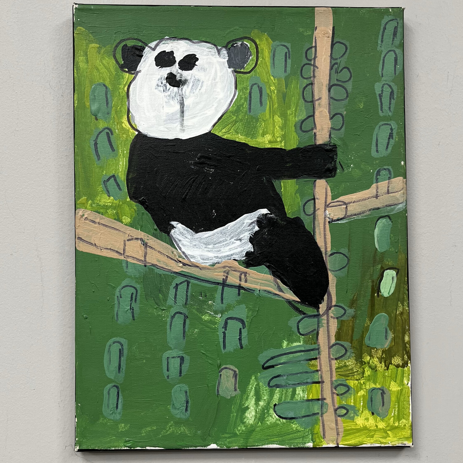 Evan Pohlman, Panda Bear, Acrylic on Canvas