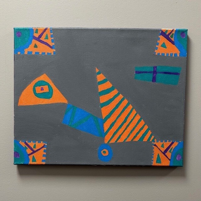Allison Davis, Angled, Acrylic on Canvas