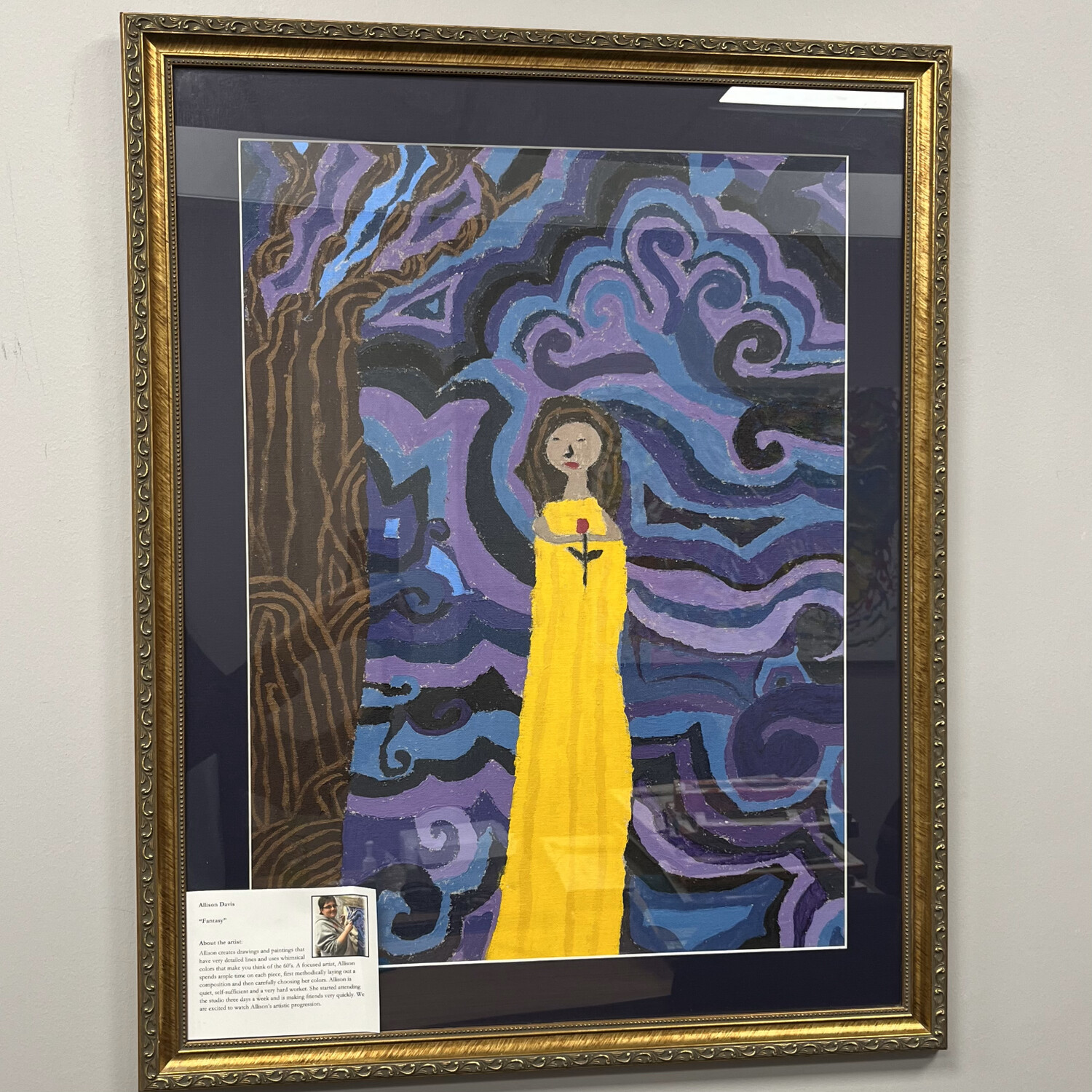 Allison Davis, Fantasy, Framed Acrylic on Canvas