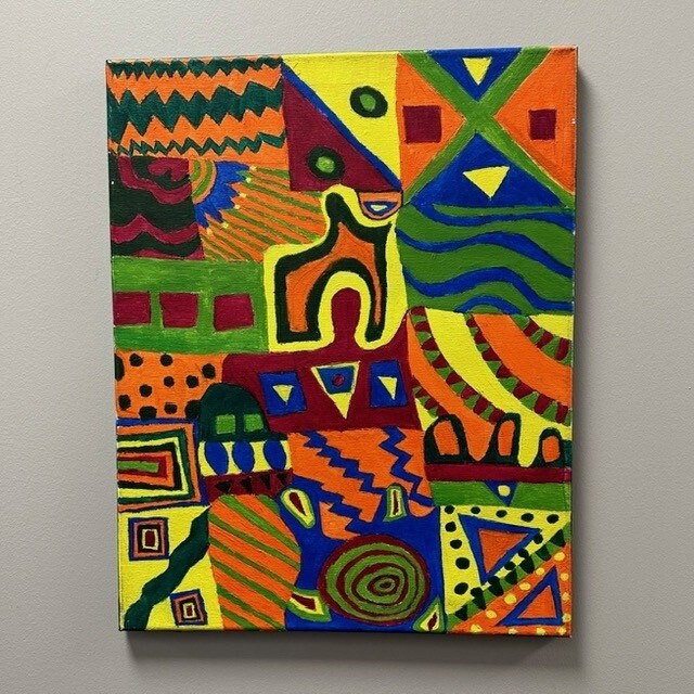 Allison Davis, Shape Circus, Acrylic on Canvas