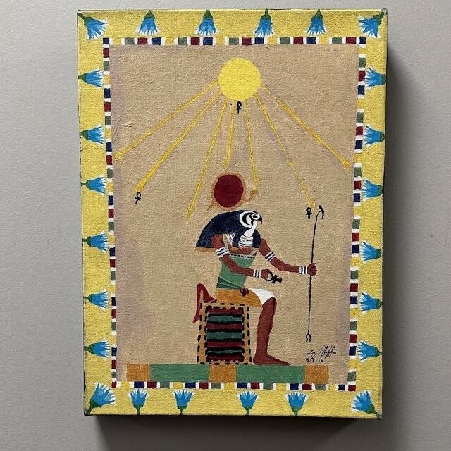 Liz Pfeiffer, The Sun Gods of Egypt, Acrylic on Canvas