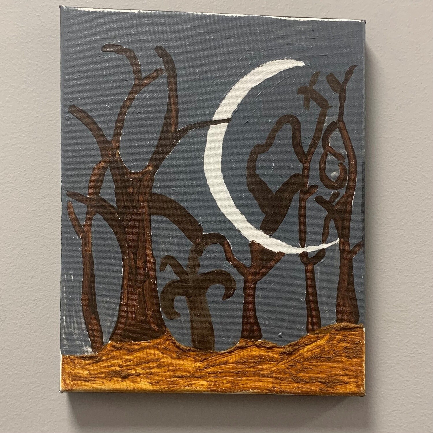 Studio, Acrylic on Canvas, 8x10 &quot;Fall Moon&quot;