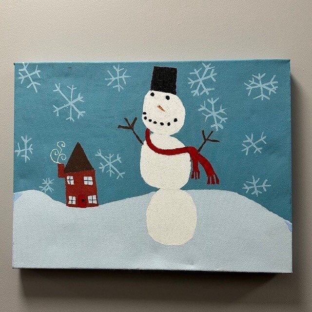 Allison Davis, Peaceful Winter, Acrylic on Canvas