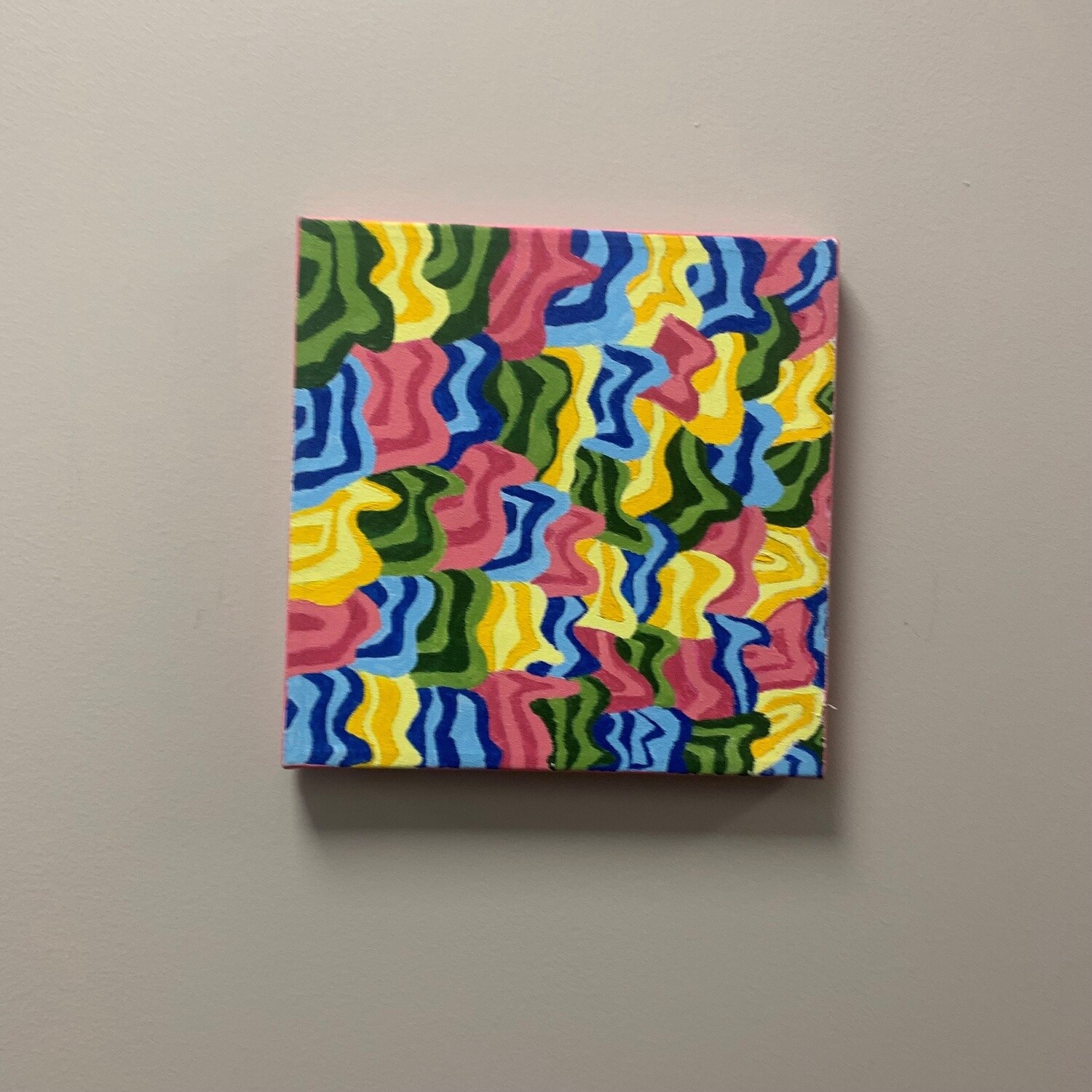 Allison Davis, Primary Waves, Acrylic on Canvas