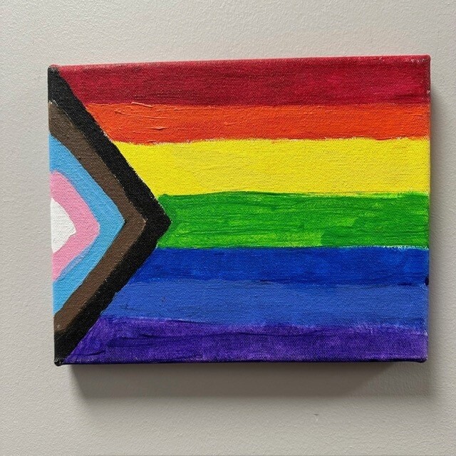 Morgan Gattermeyer, &#39;Pride Flag&#39;, Acrylic on canvas
