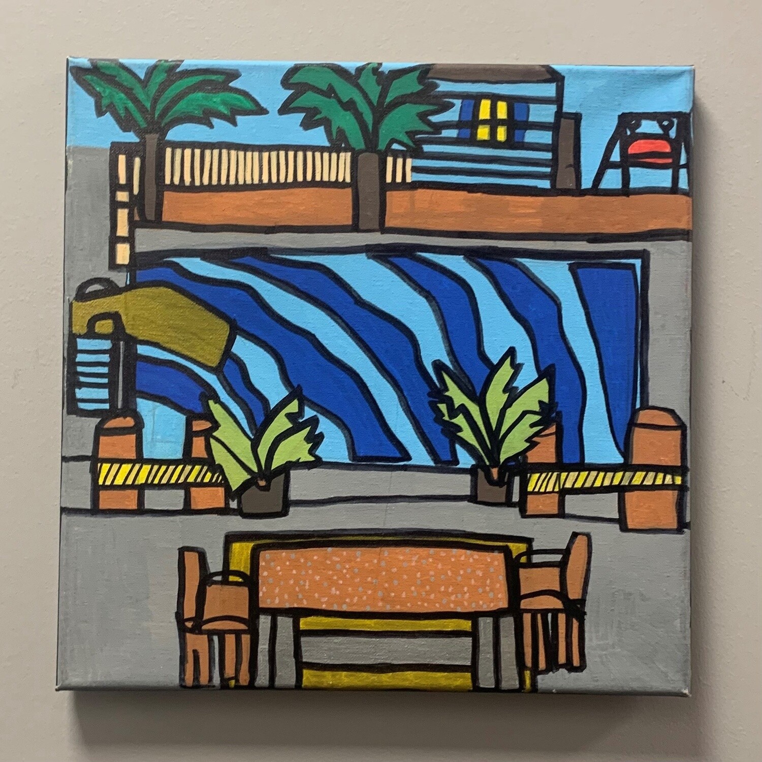 Studio, Acrylic on Canvas, &#39;Meme Back Yard&#39;