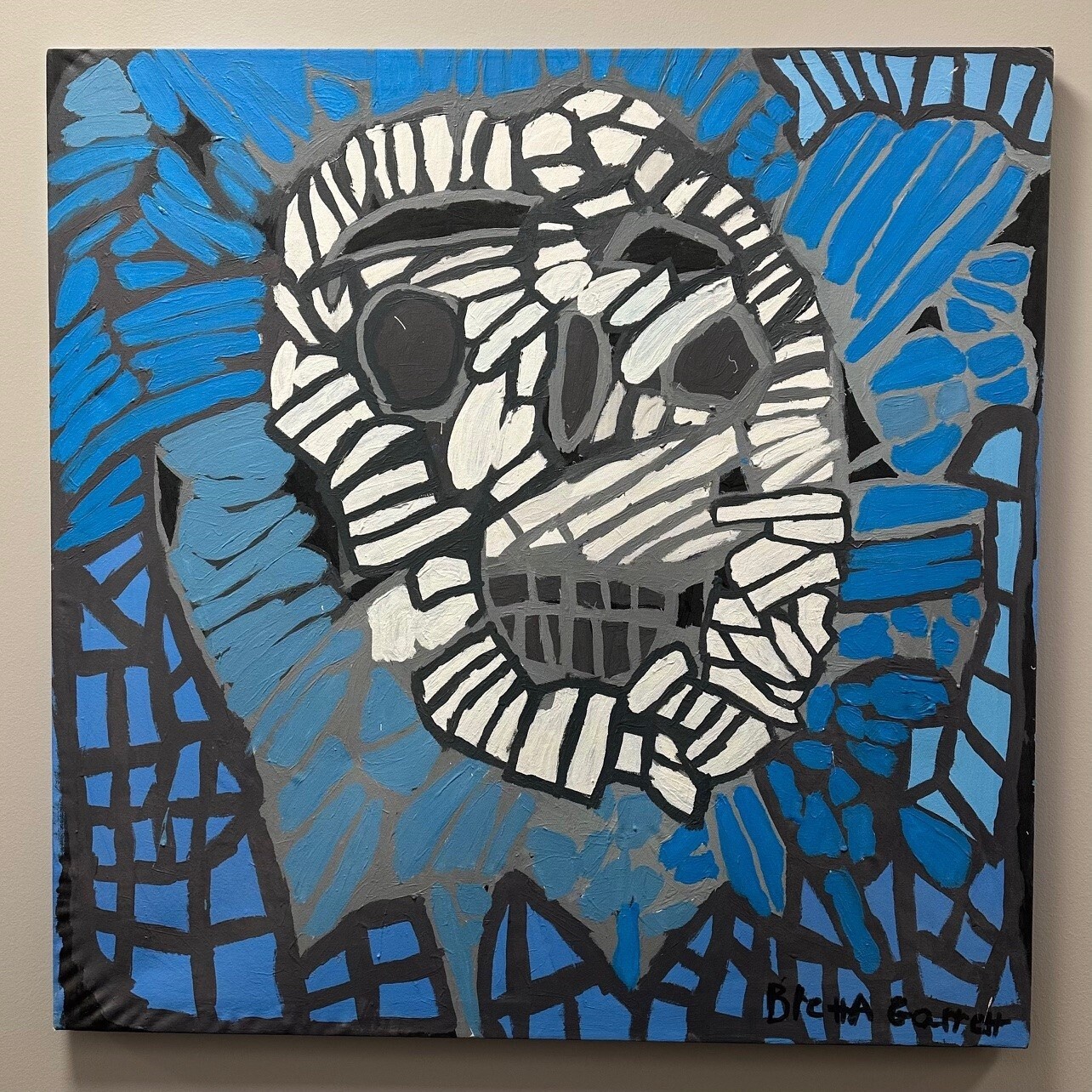 Brett Garrett, Skull in the Sky, Acrylic on Canvas