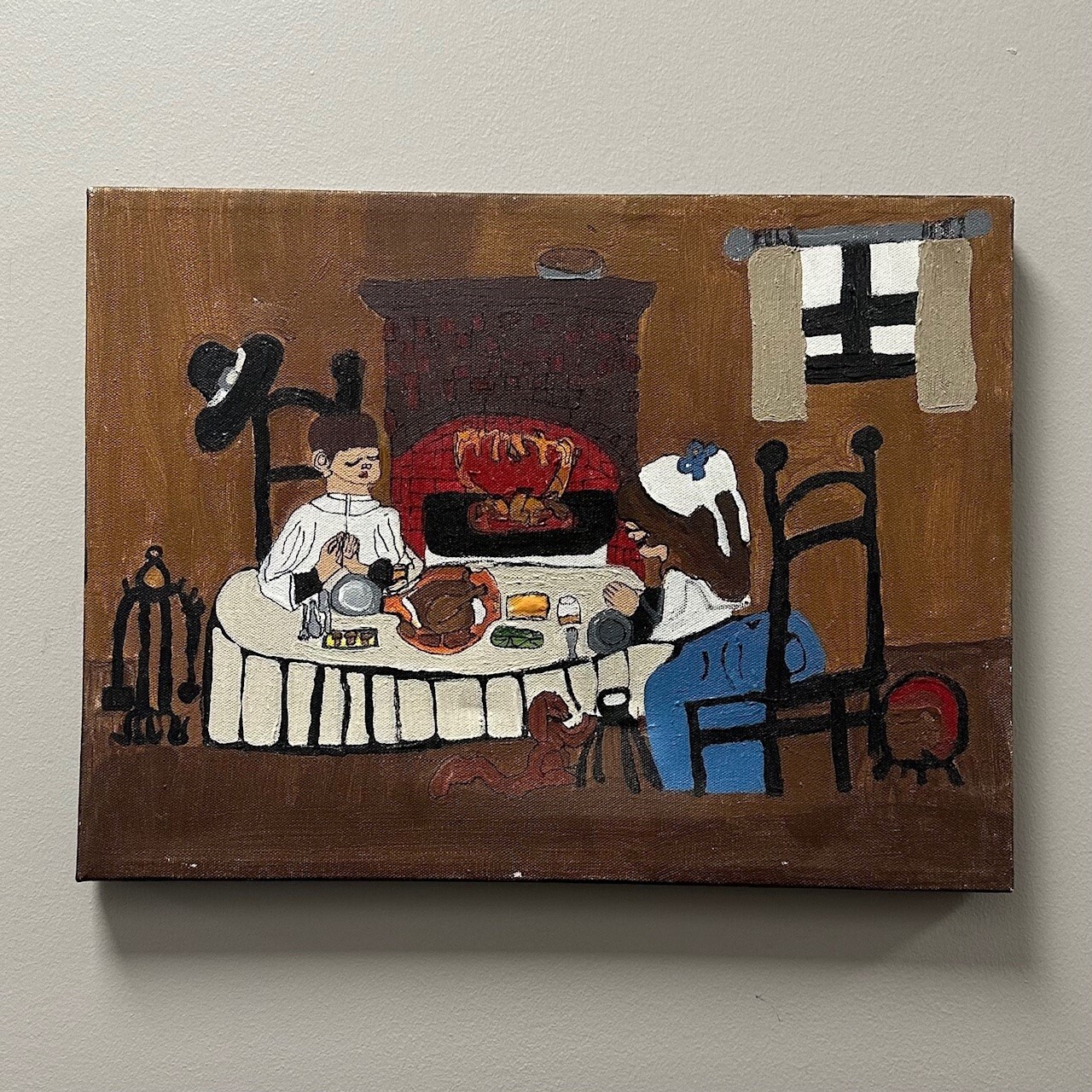 Studio, First Thanksgiving, Acrylic on Canvas