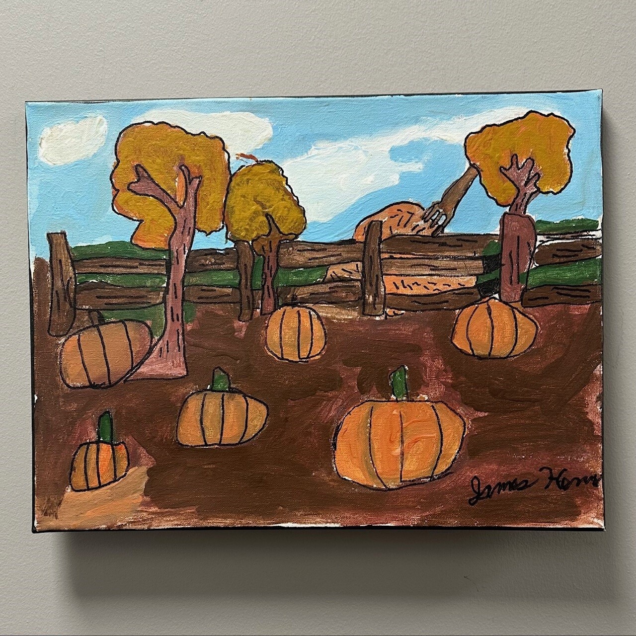 Studio, Pumpkin Patch 2, Acrylic on Canvas