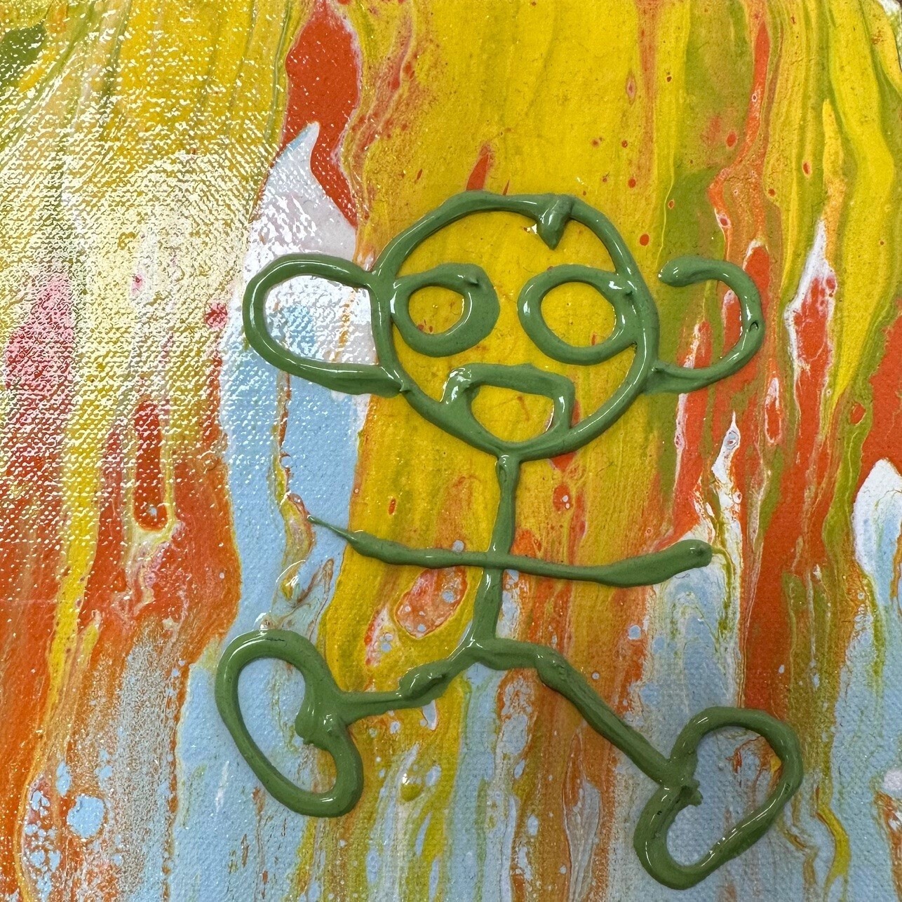 Steve Gall, Acrylic on Canvas, &#39;Frolic&#39;