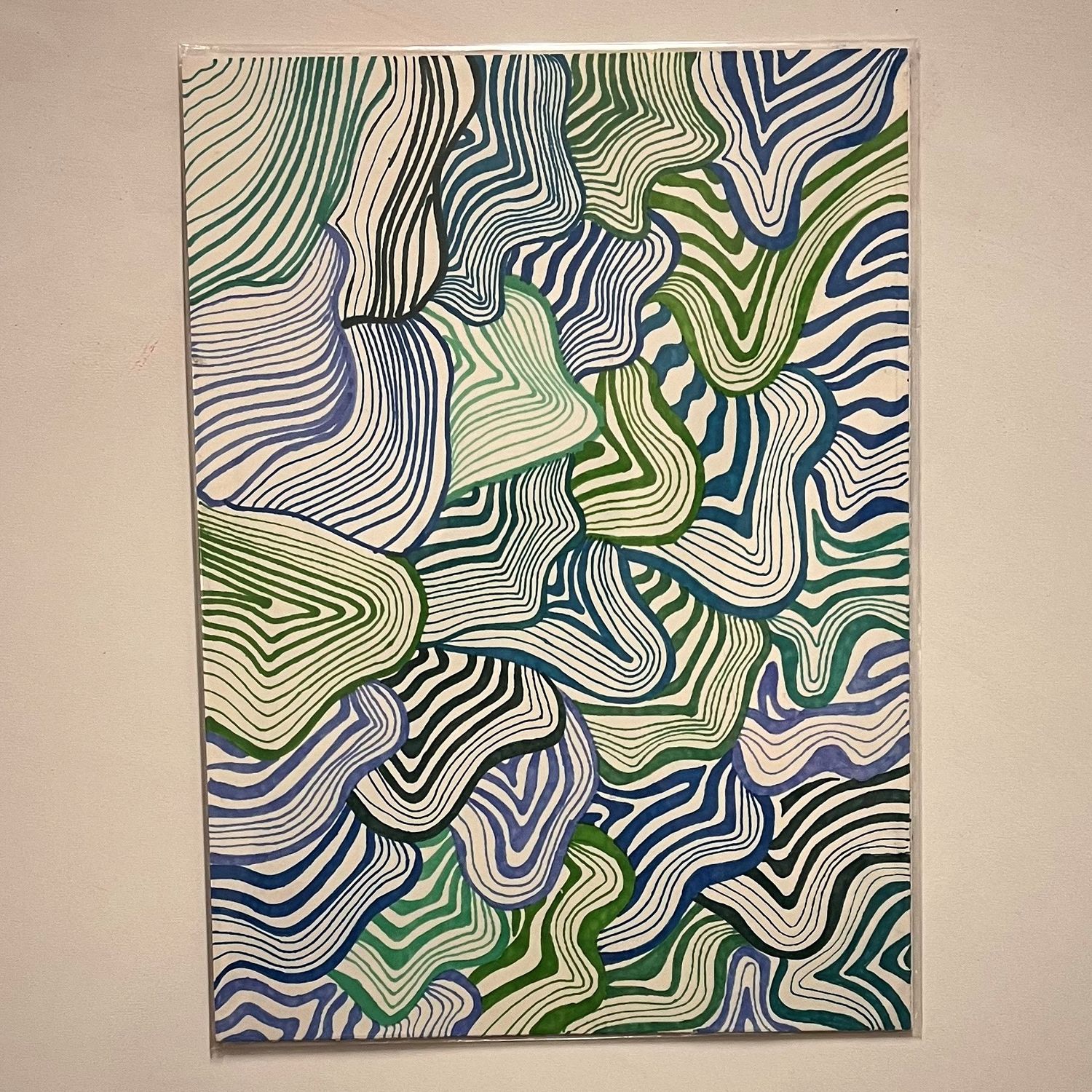 Allison Davis, Cool-toned Abstracts, Works on paper