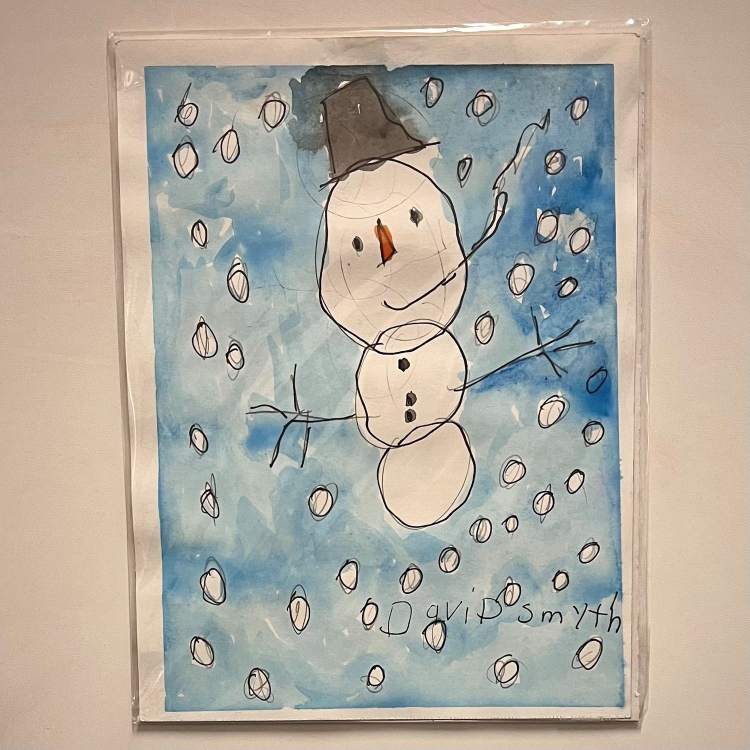 David Smyth, Winter Snowman, Works on paper
