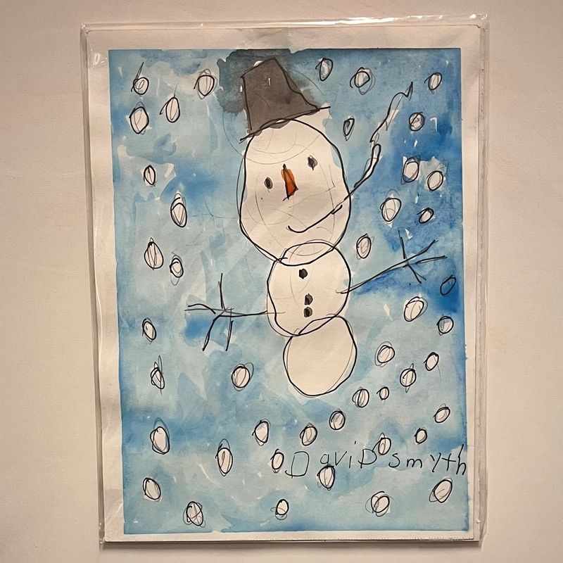 David Smyth, Winter Snowman, Works on paper