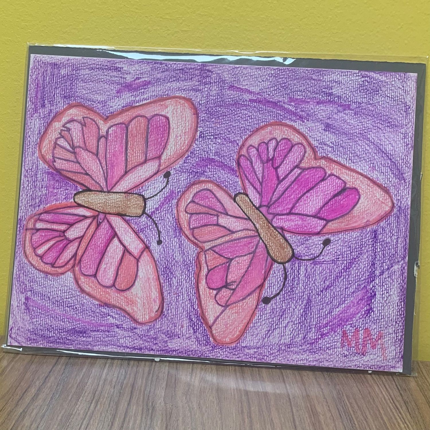 Mallory Miller, Pink Butterflies, Works on paper