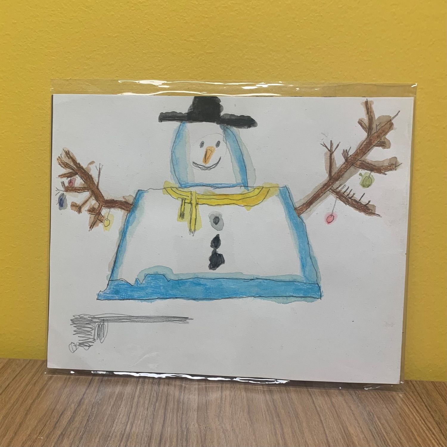 Mark Hodge, Ornamental Snowman, Works on paper