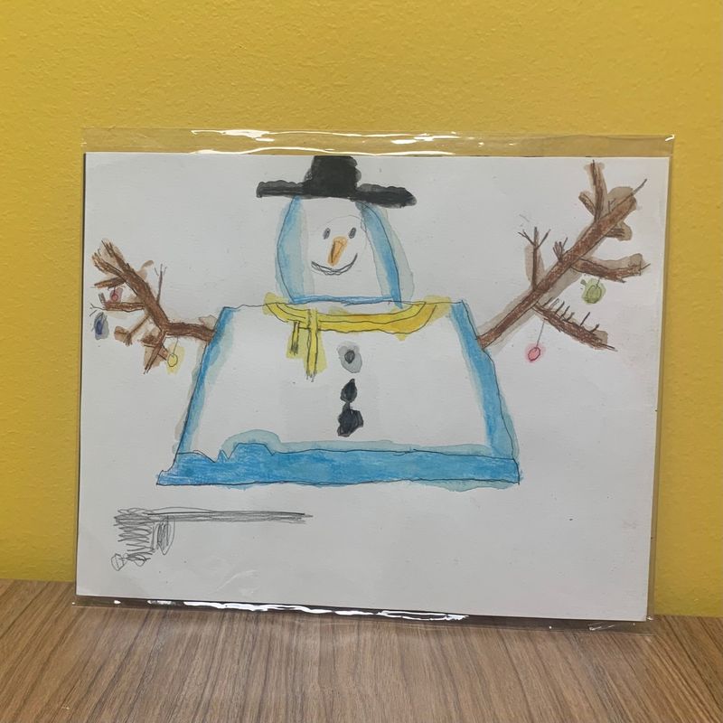 Mark Hodge, Ornamental Snowman, Works on paper