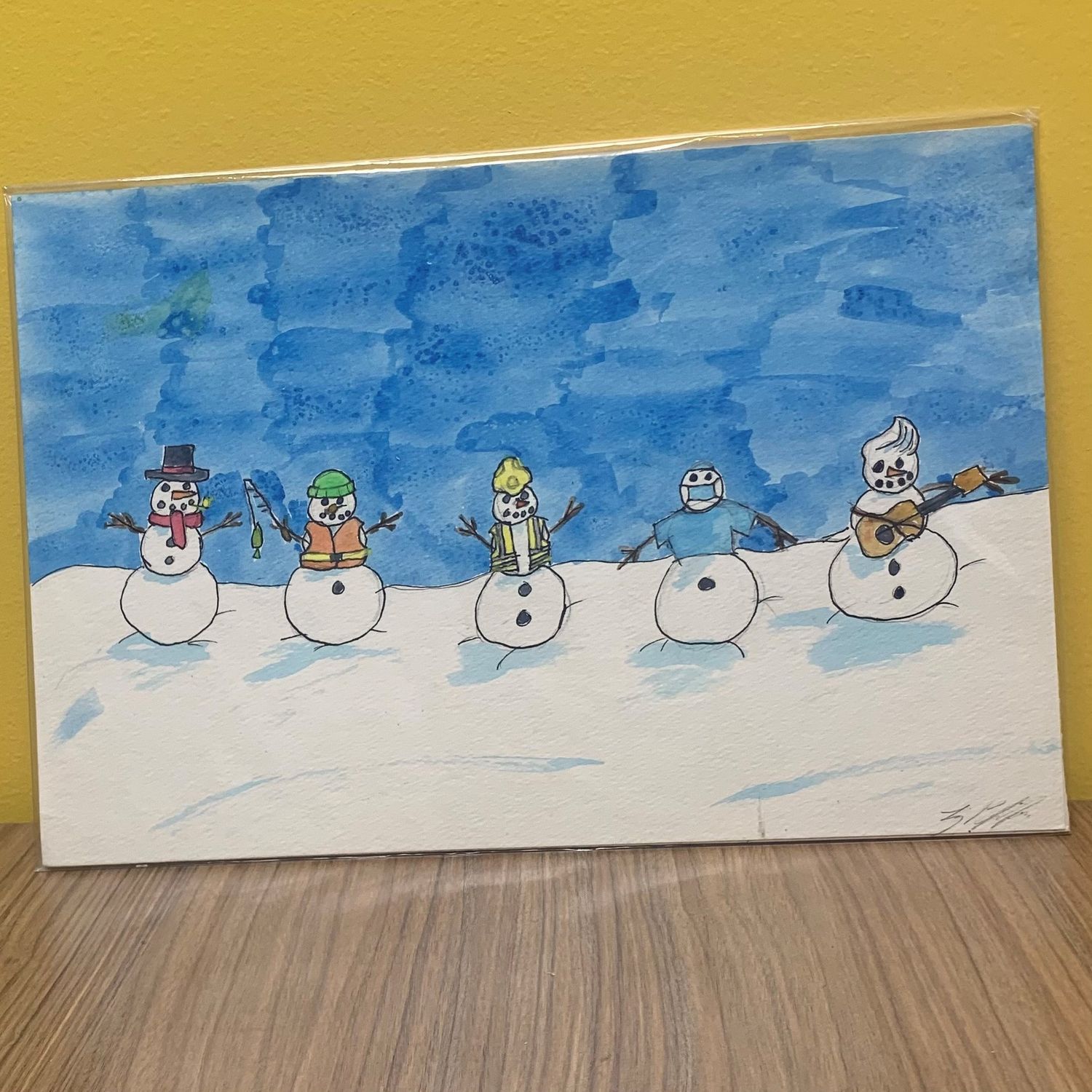 Liz Pfeiffer, Work on Paper, Snowmen