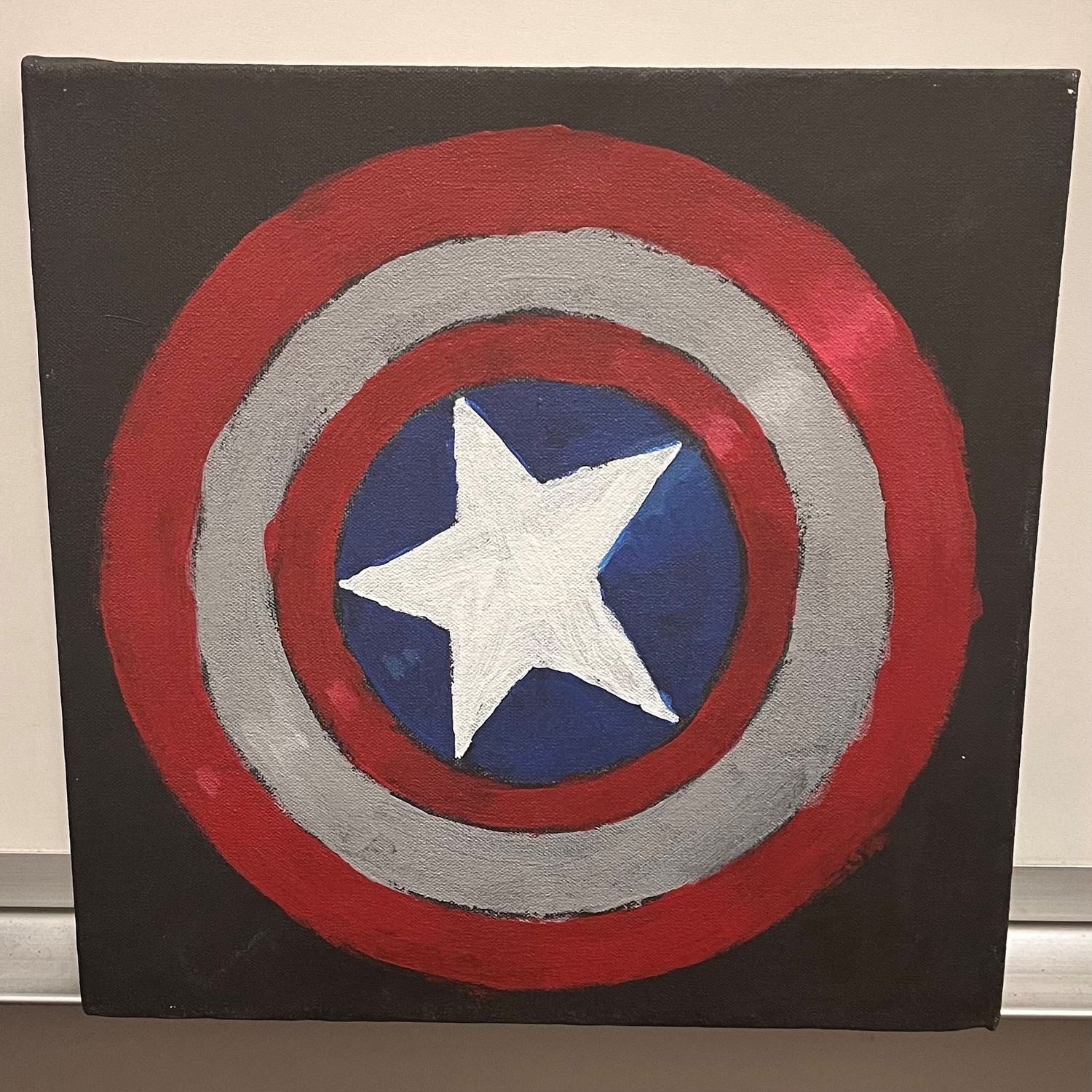 Morgan Gattermeyer, Captain America, Acrylic on canvas