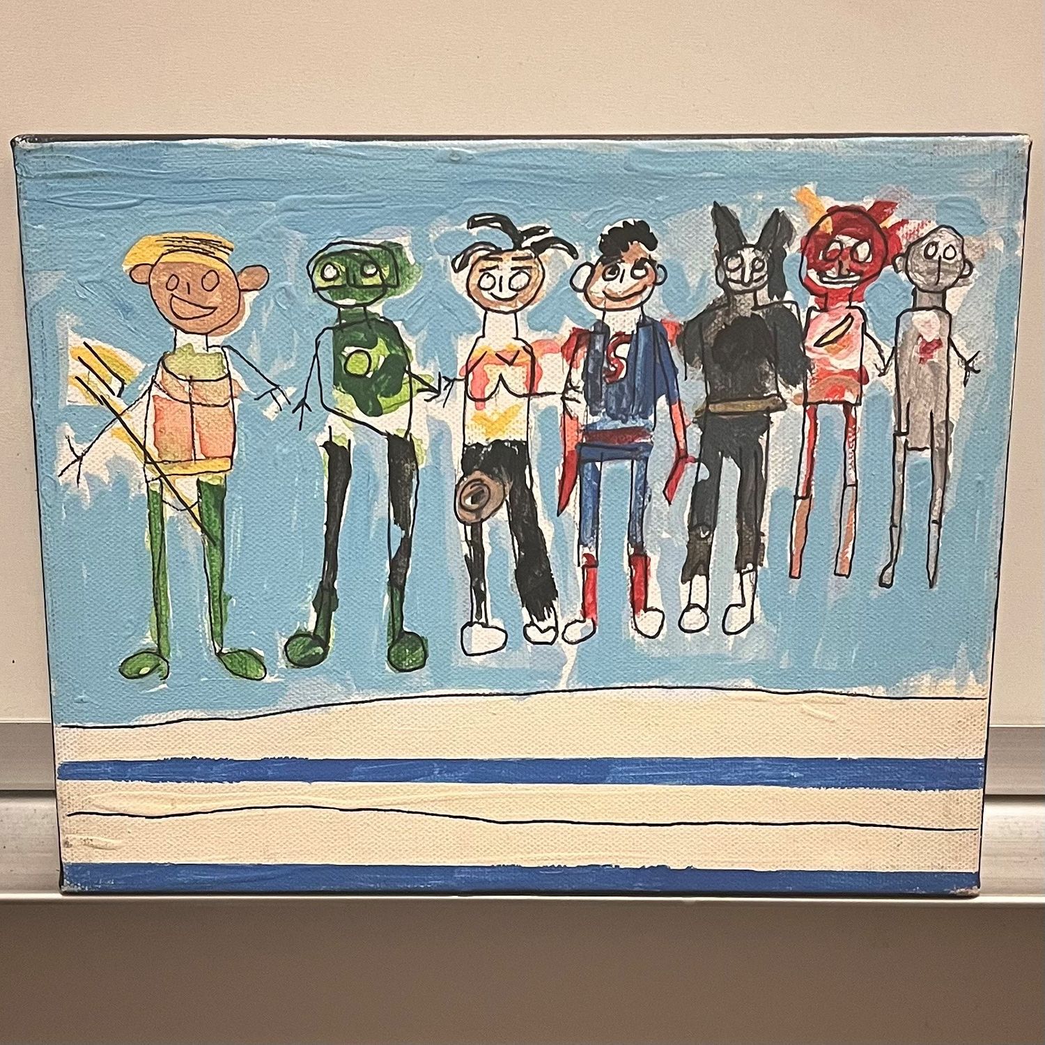 Dale Murphy, Superheroes, Acrylic on canvas