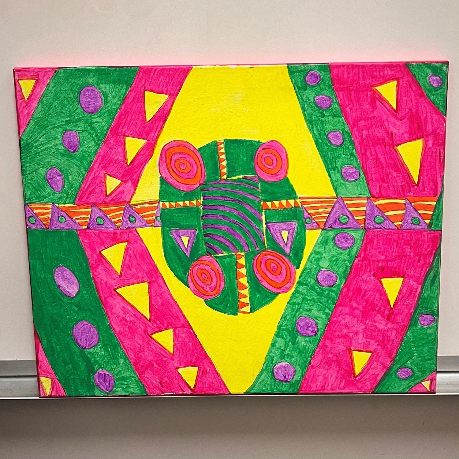 Allison Davis, Colorful Abstract, Acrylic on canvas