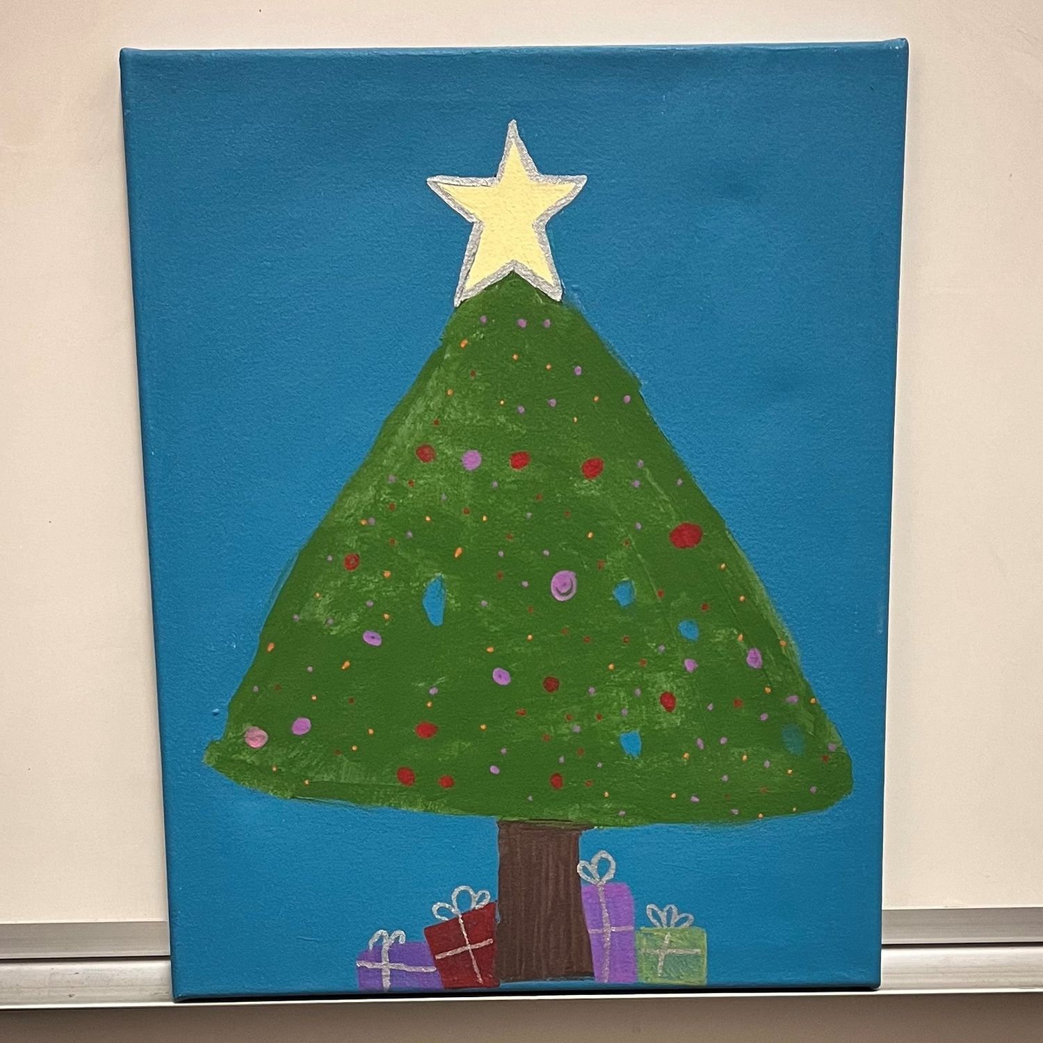 Evan Pohlman, Holiday Tree, Acrylic on canvas