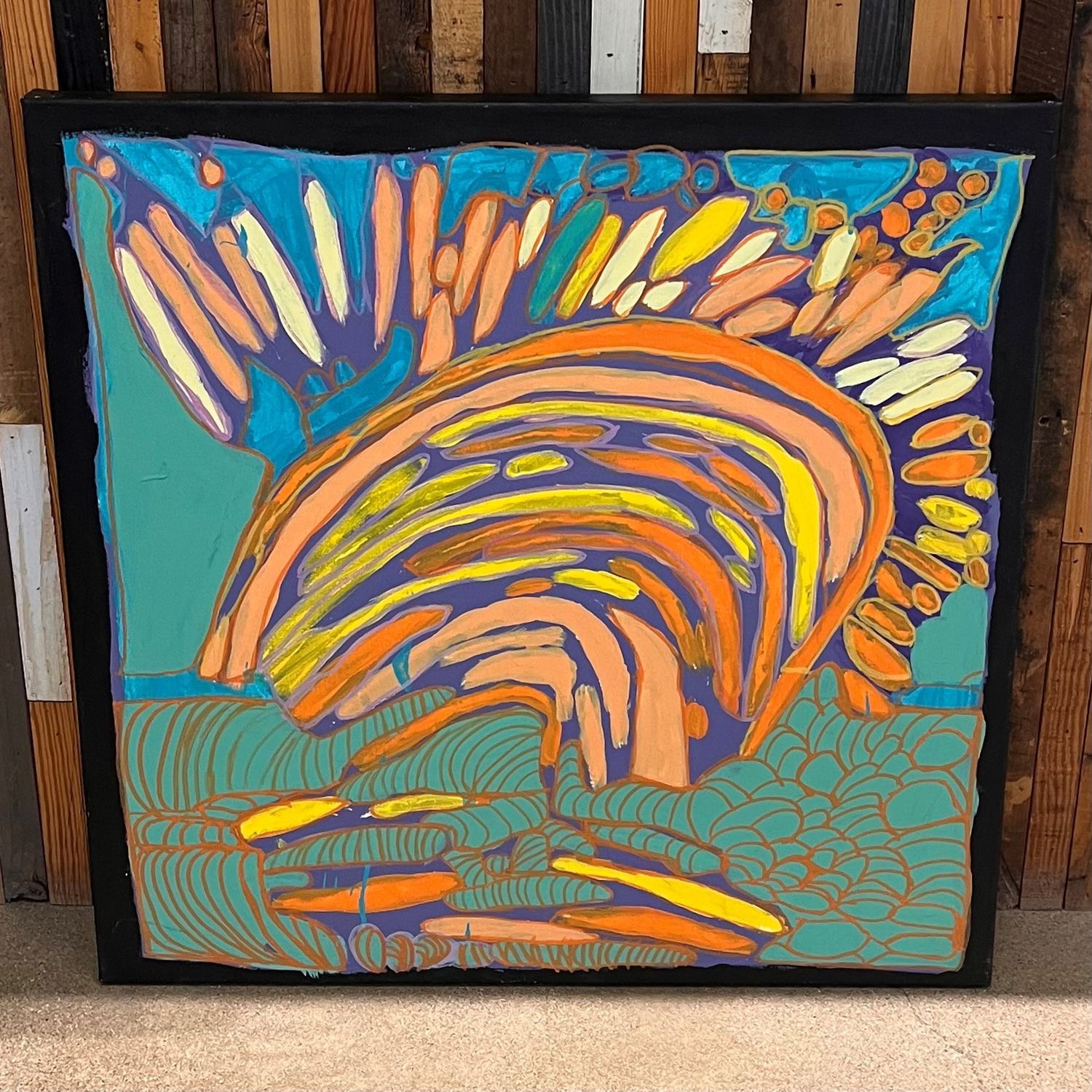 Brett Garrett, &#39;Vibrating Rays&#39;, Acrylic on canvas