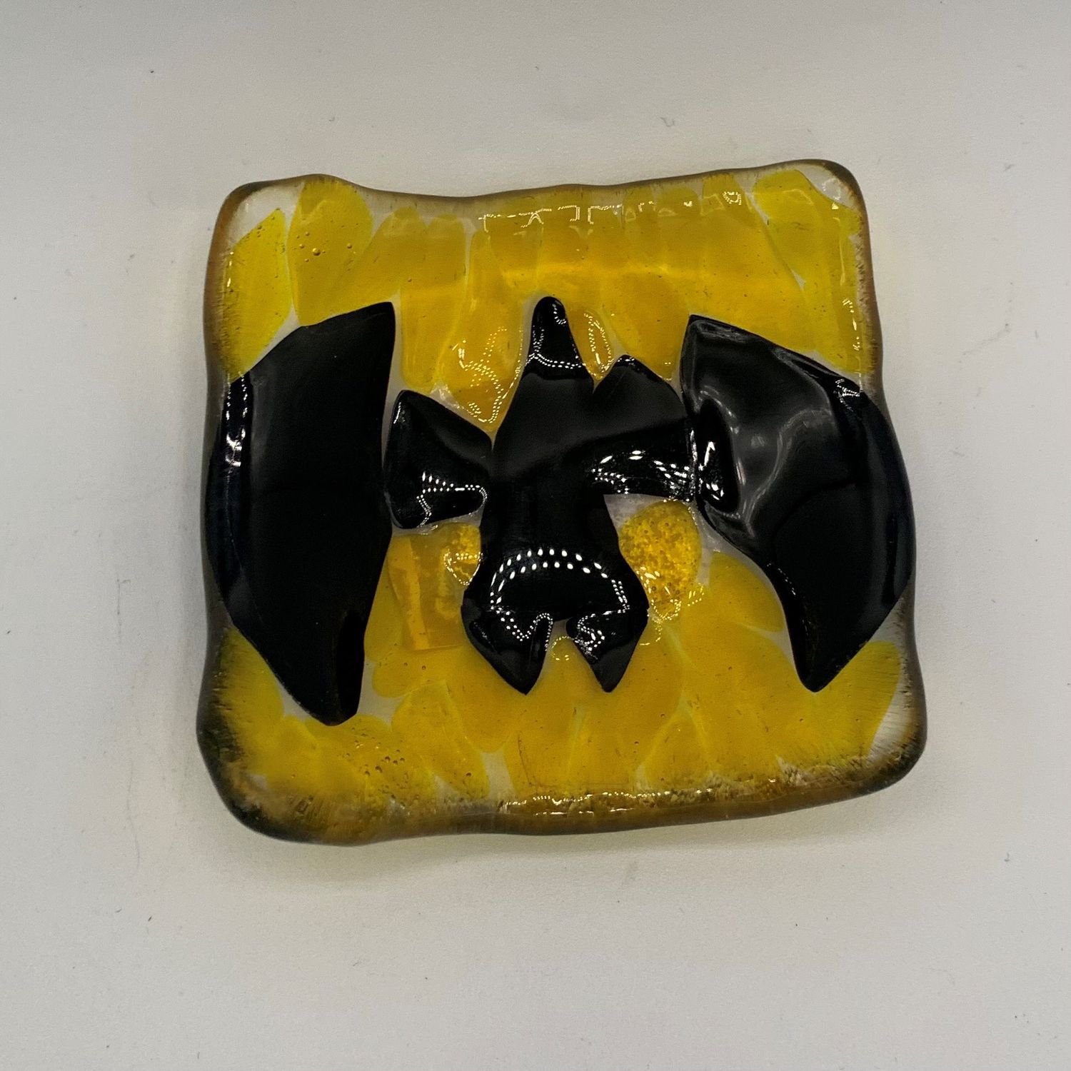 Steve Gall, Ring Dish, Black Bat on Yellow