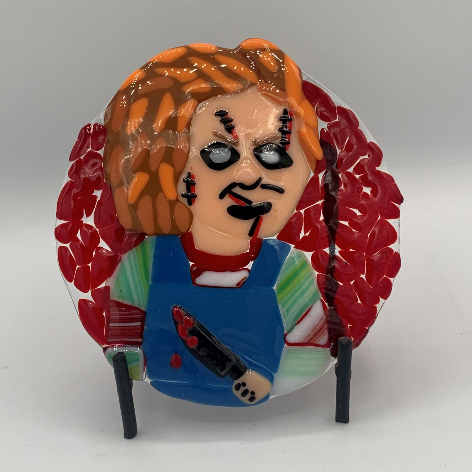 Tiffany Jameson, Killer King, Glass in Stand Piece