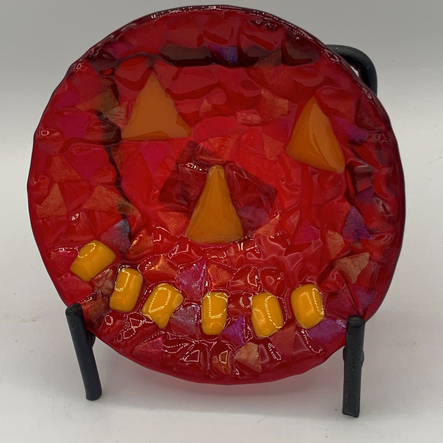 Rebecca Reed, Round Dish, Jack O Lantern