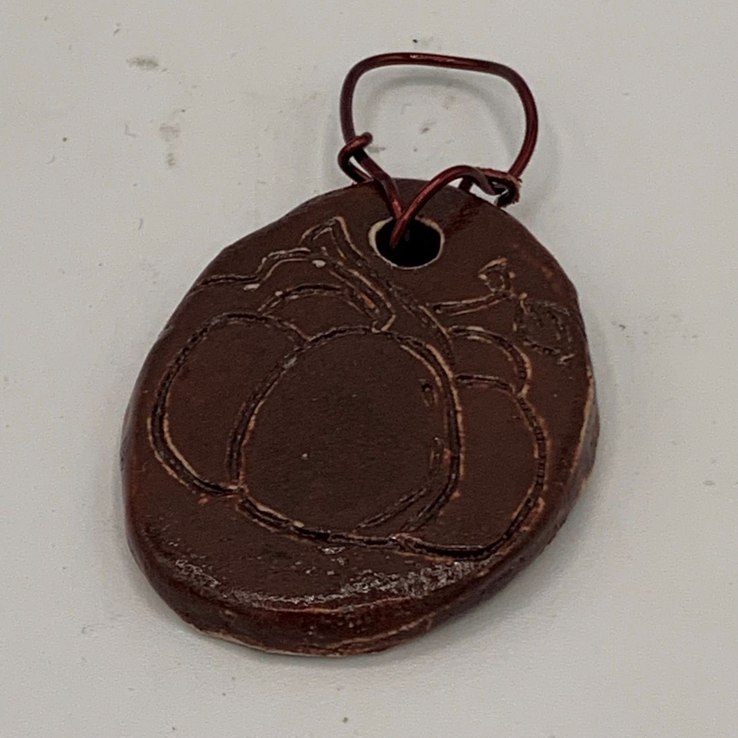 David Smyth, Clay Ornament, Brown Pumpkin