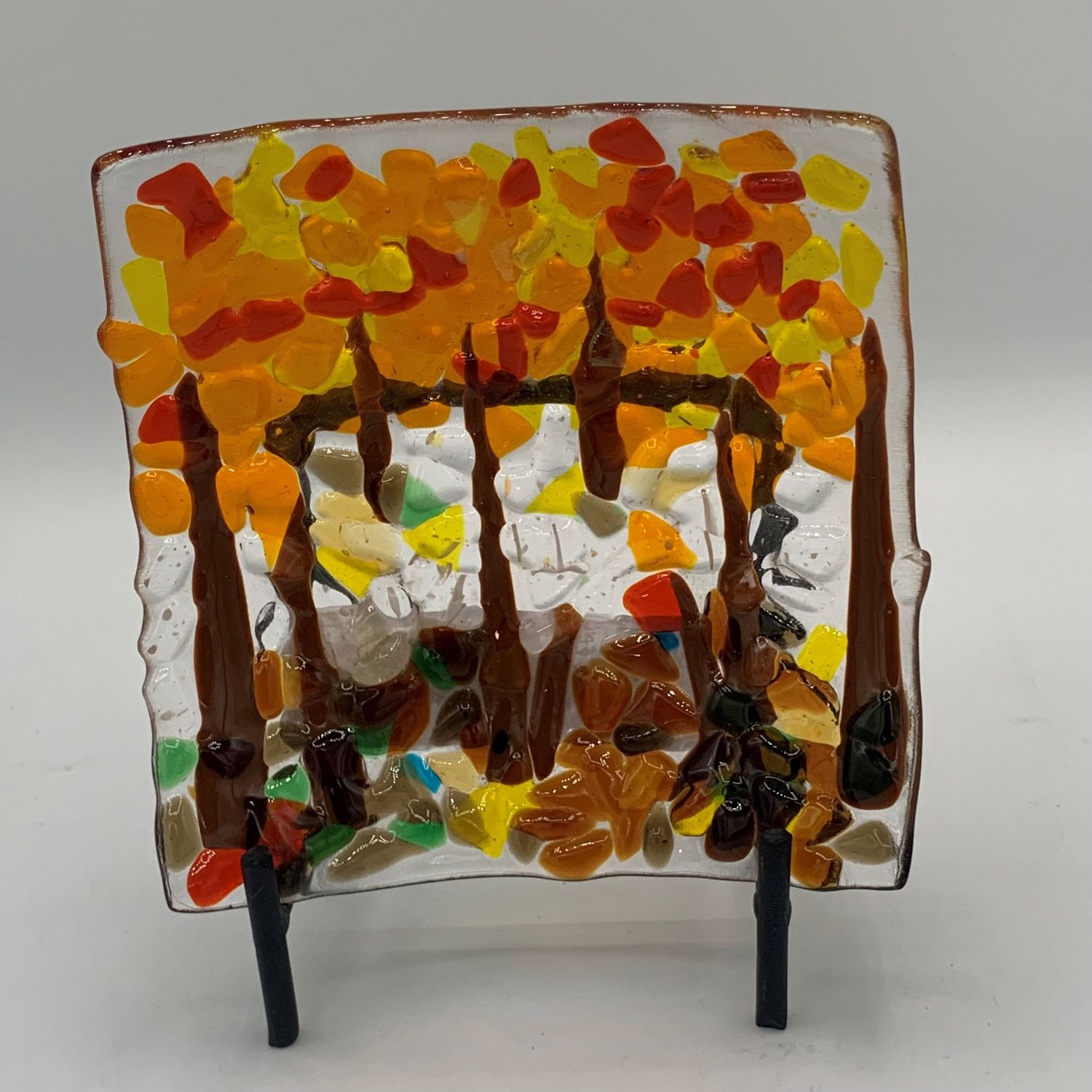 Studio, Square Dish, Fall Landscape