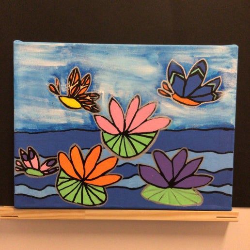 Studio, Eccentric Lily Pond, Acrylic on Canvas