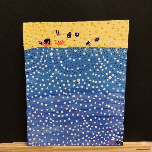 Kathleen Honeycutt, Pointilism Sea, Acrylic on Canvas