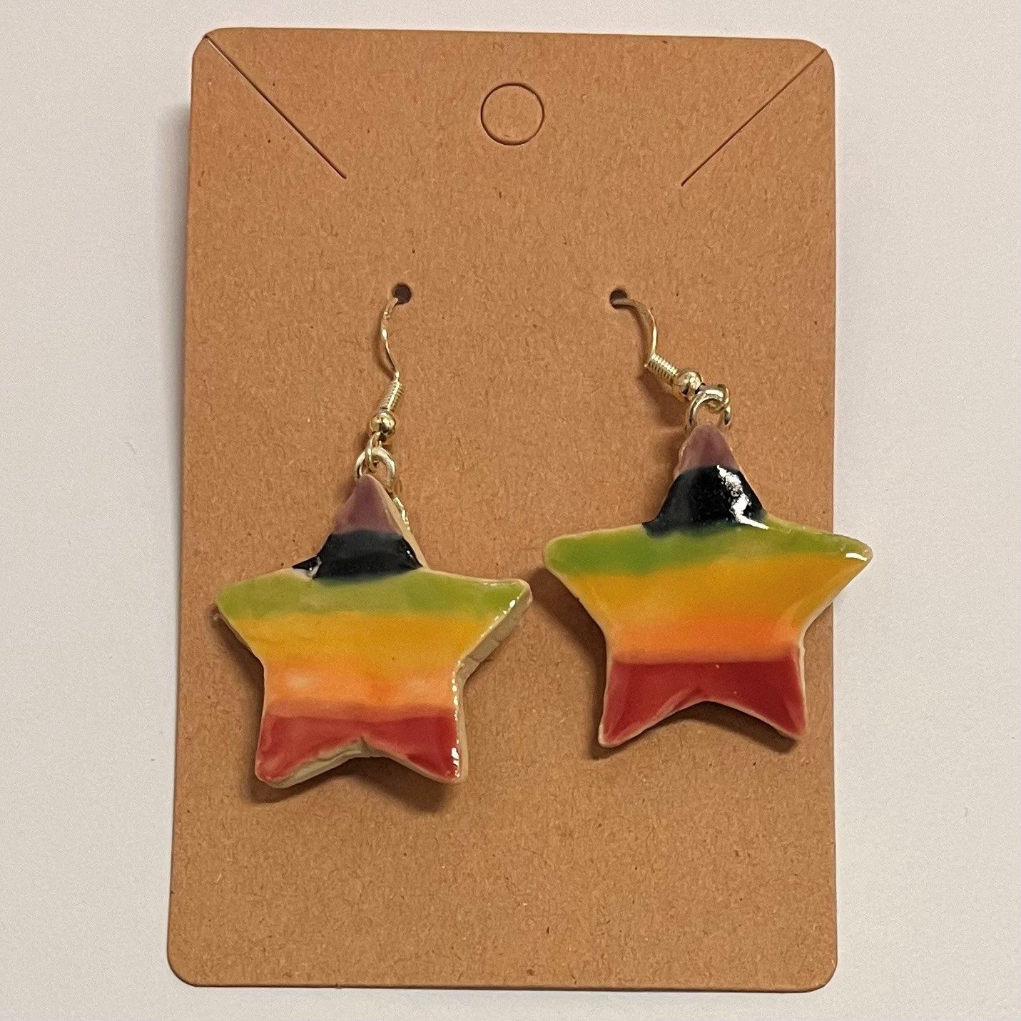 Bobbie Jo Robinson, Stars, Ceramic Earrings