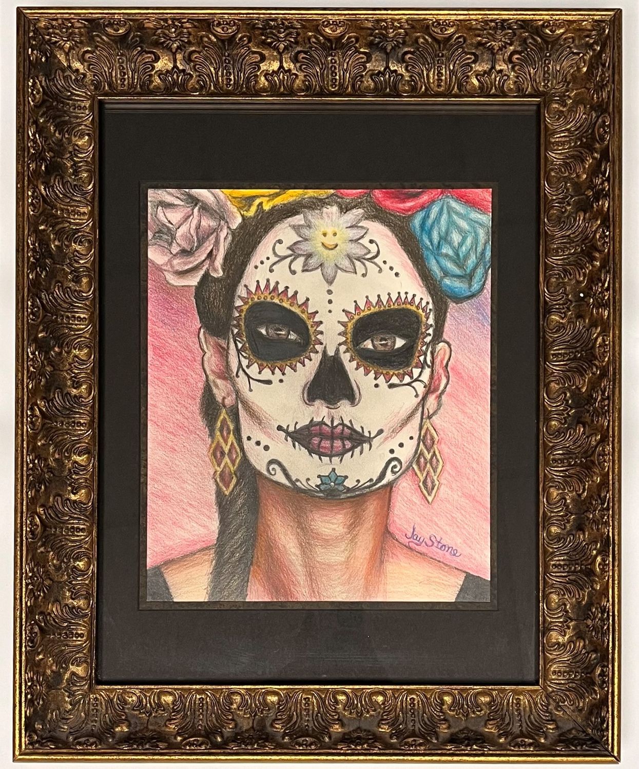 Studio, Framed Work on Paper, Day of the Dead