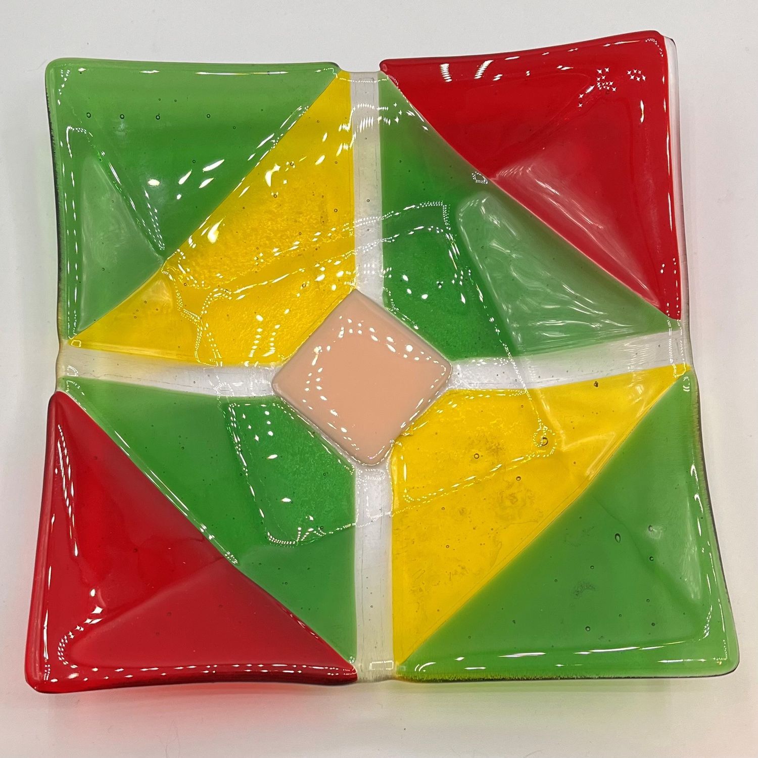 Lori Lefferts, Colorful festive glass dish