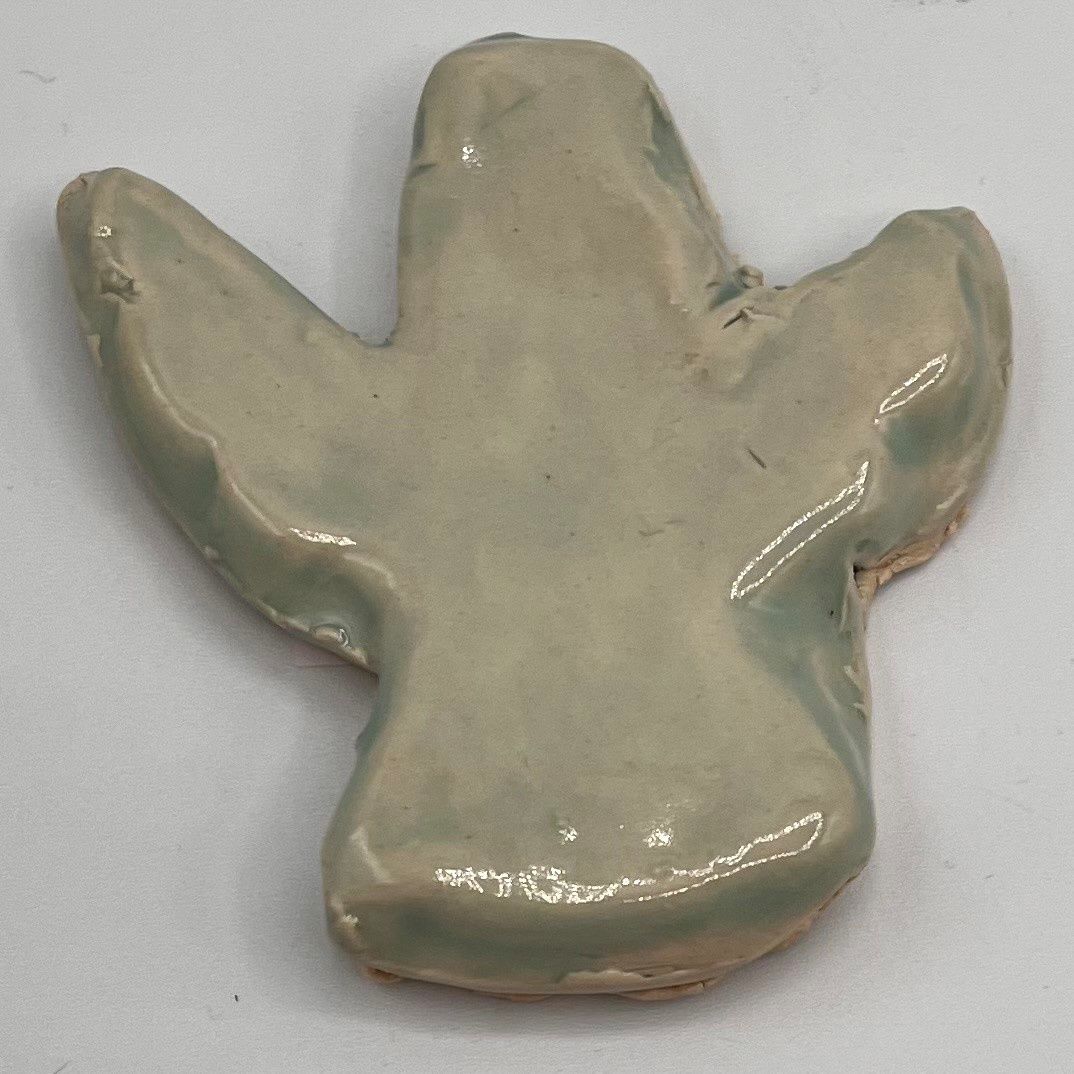 Bobbie Jo Robinson, Soft green ceramic angel figurine