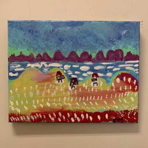 Dale Murphy, Houses in the Wilderness, Acrylic on Canvas