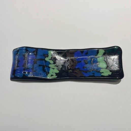 Meredith Bokeno, Cool-toned glass incense holder