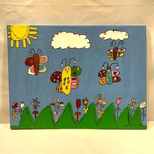 Cassie Sullivan, Butterflies in the Sky, Acrylic on Canvas
