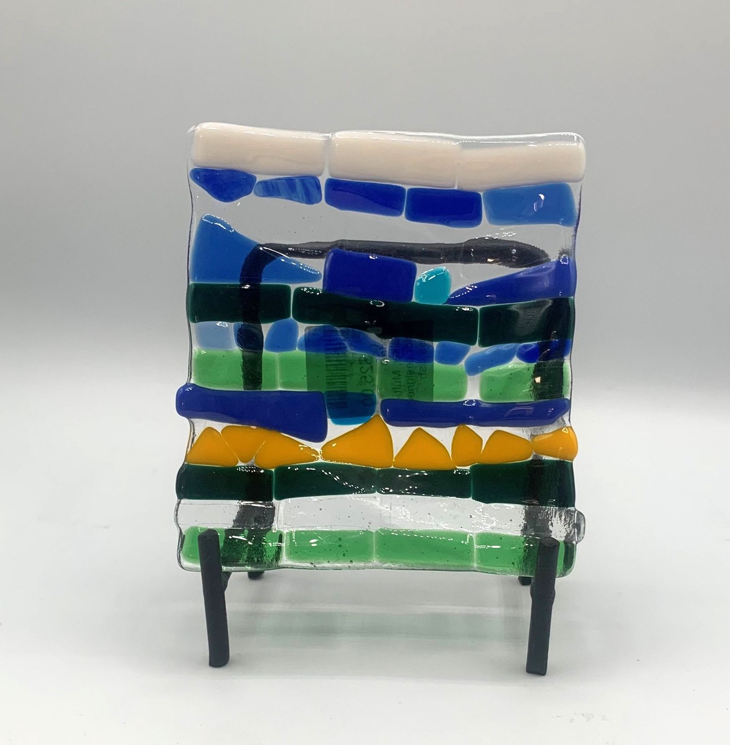 Andrea Walker, Multi-color designed glass dish