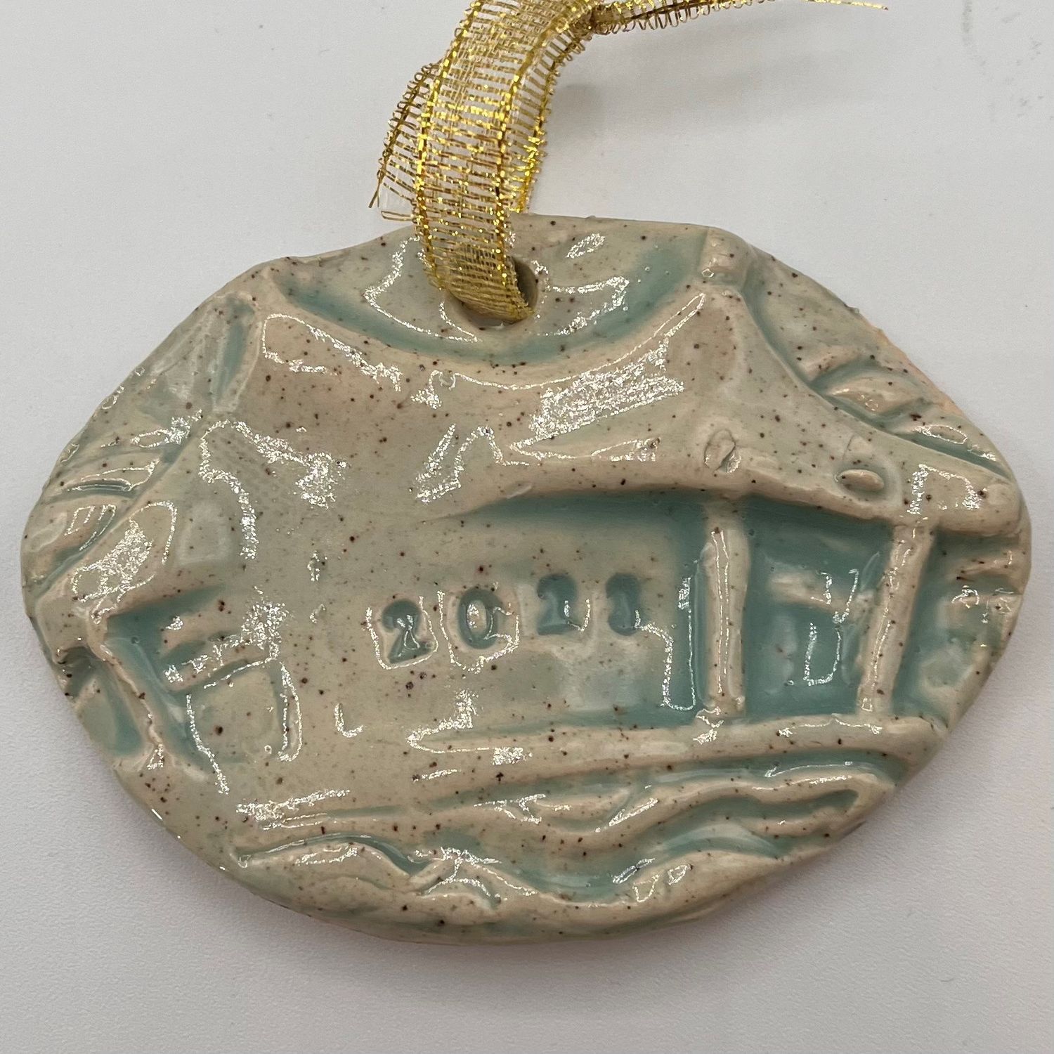 Andrea Walker, Ceramic Ampitheater ornament, Blue design