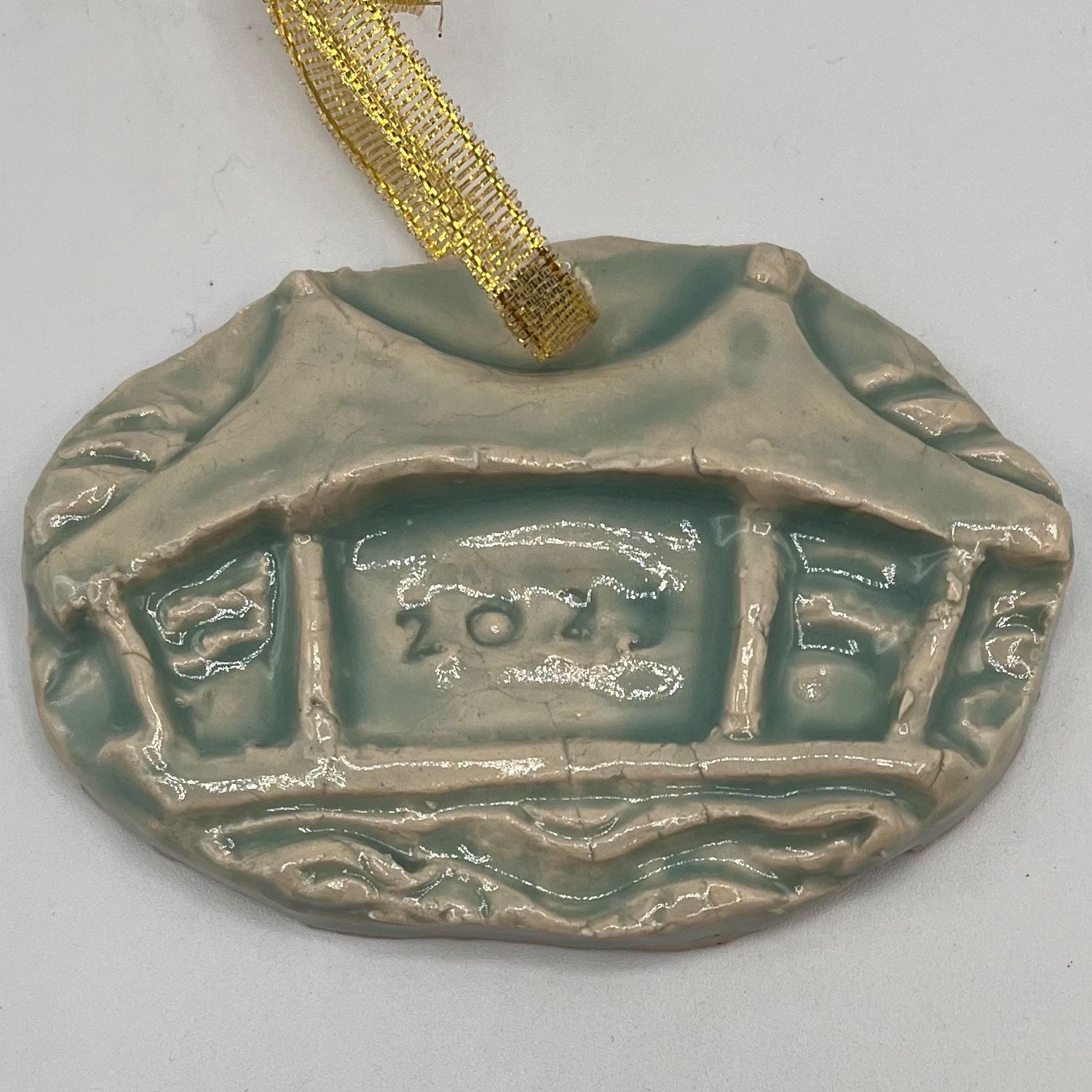 Tammy Mccammon, Ceramic Ampitheater ornament, Blue design