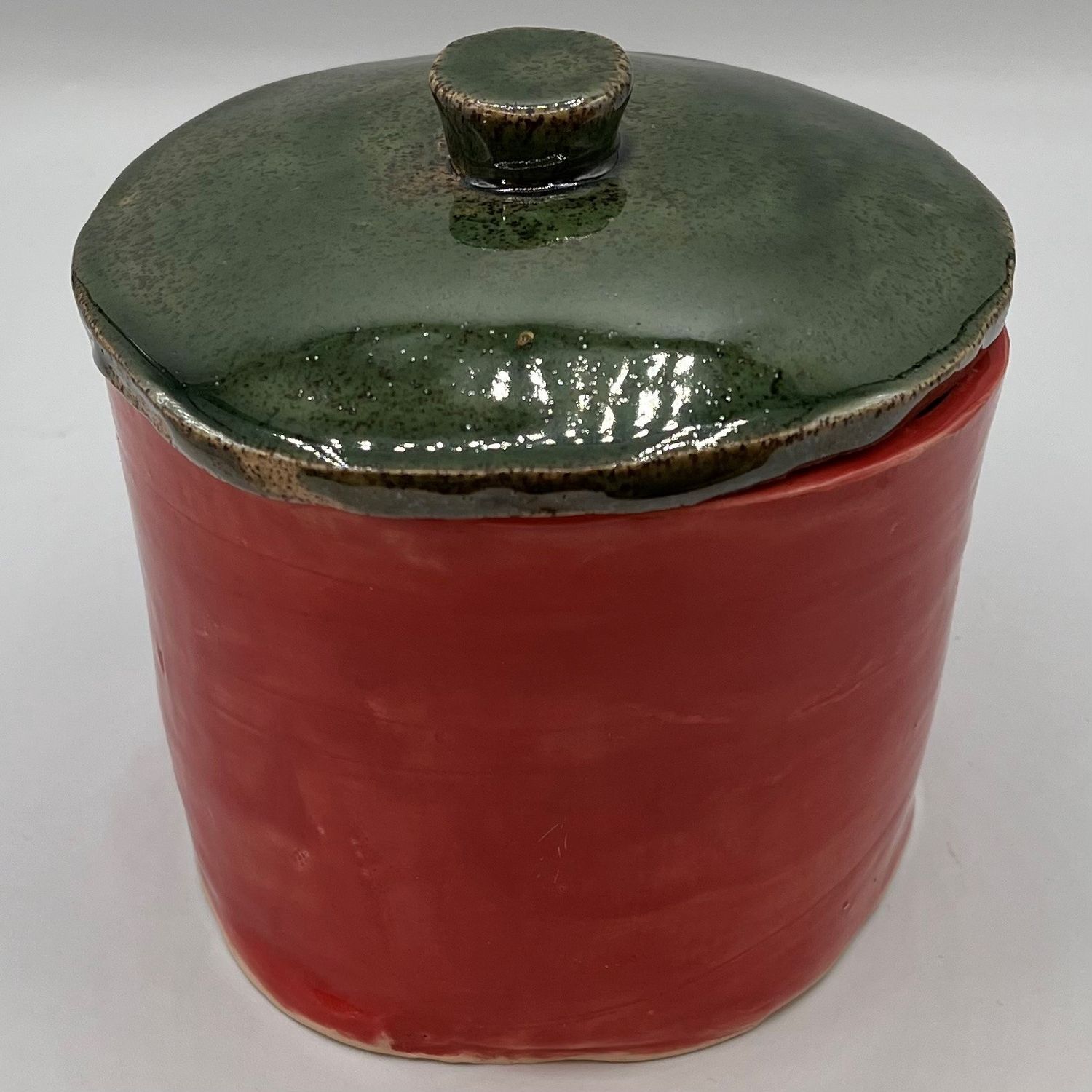 Andrea Walker, Red and green ceramic container