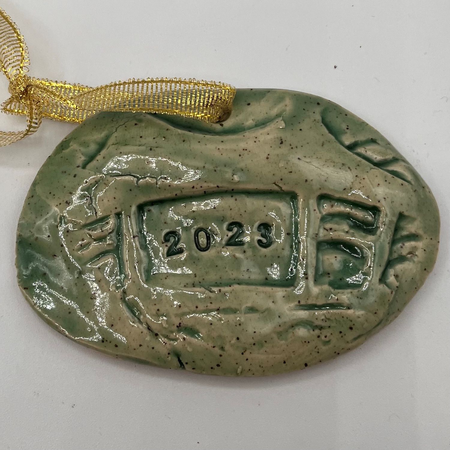 Morgan Gattermeyer, Ceramic Ampitheater ornament, Green design