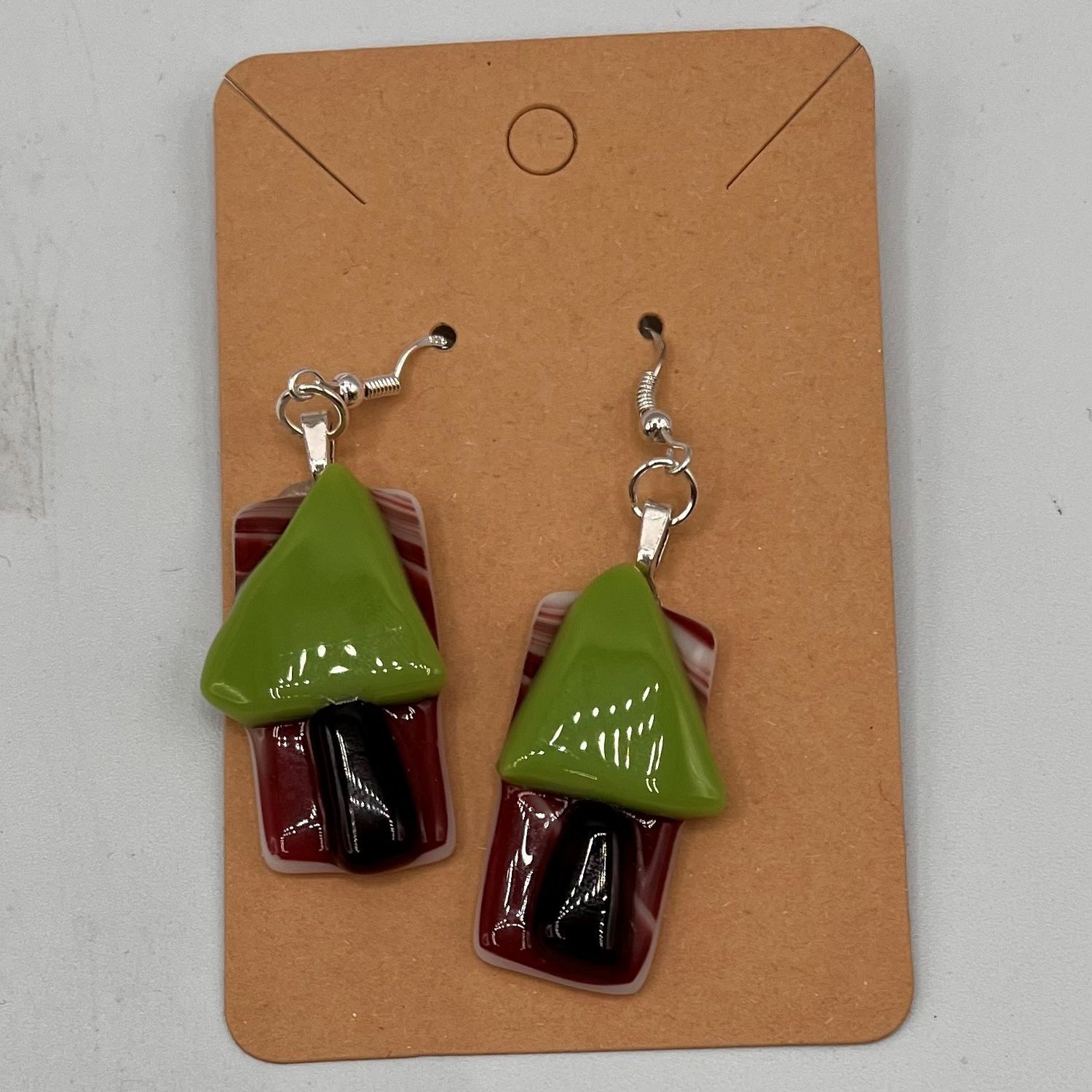 Rebecca Reed, Little trees glass earrings