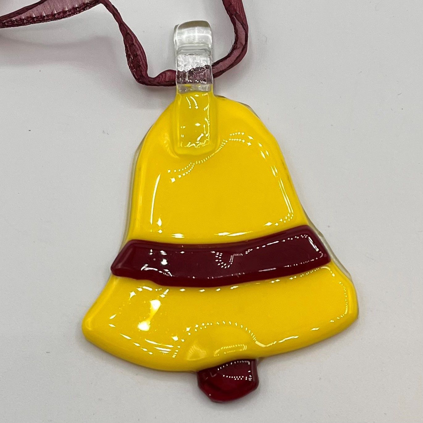 Andrea Walker, Glass Ornament, Yellow Bell